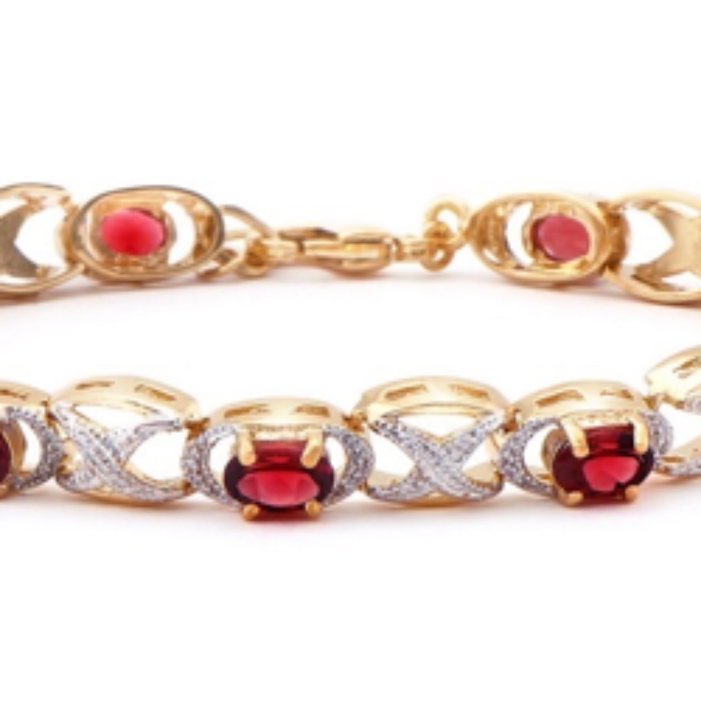 New Diamond andGarnet Bracelet